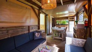 Safari tent Village- living and dining area