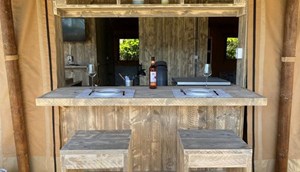 Safari tent Borky - Küche with outside bar