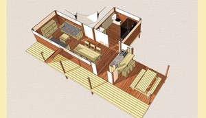 Safari tent village - map ground floor